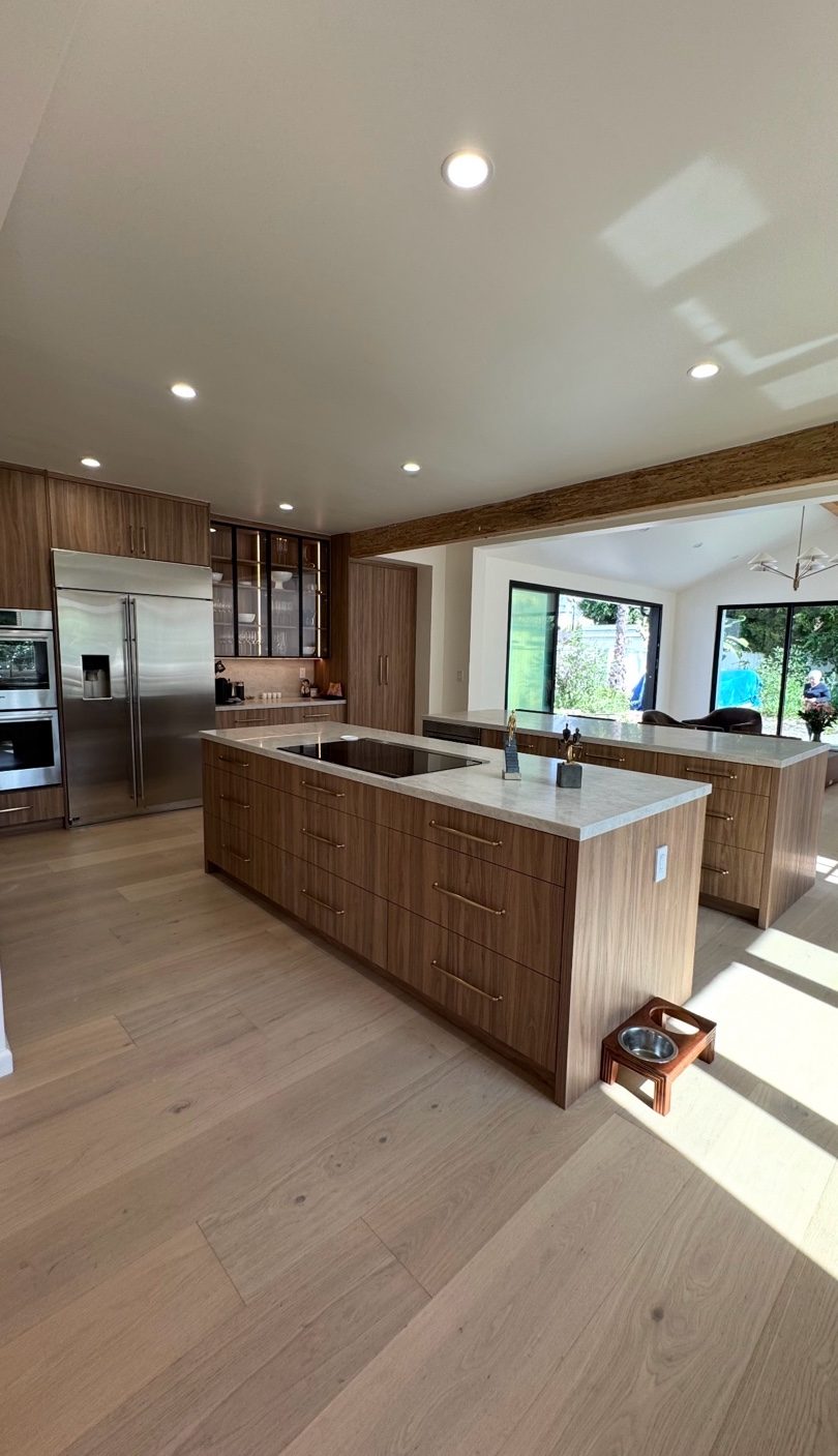 Walnut kitchen island